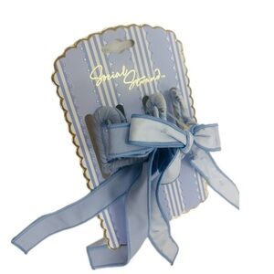 NWT ⚜️🩵⚜️ Social Strand Hearts Ribbons Hair Claw Clips Set of 2